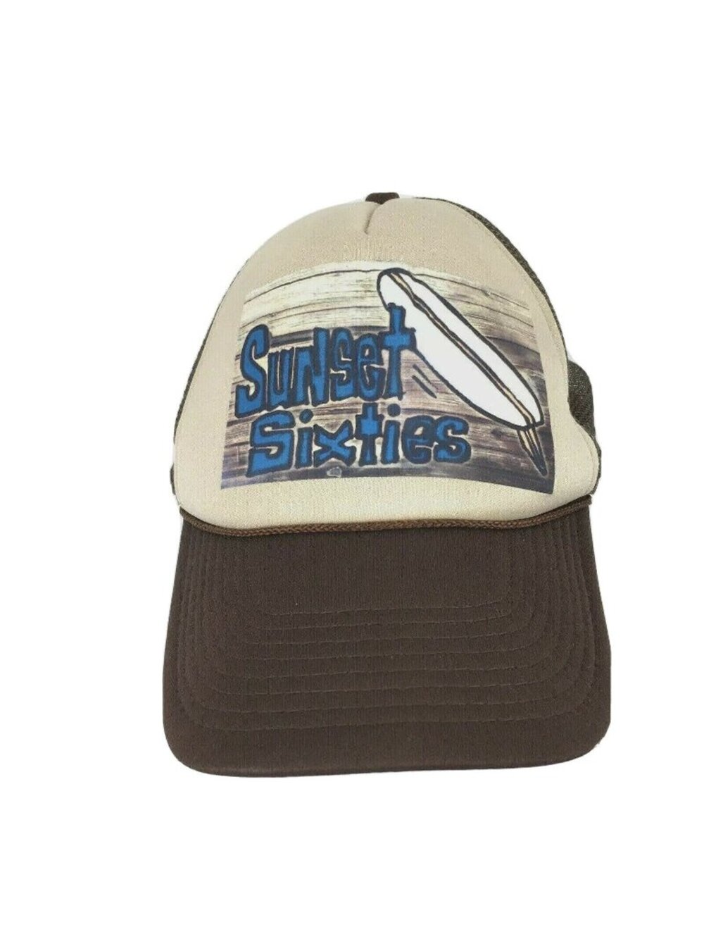 Otto Vintage Surfer Trucker Hat Sunset Sixties Foam Mesh Back Adj. Snapback
